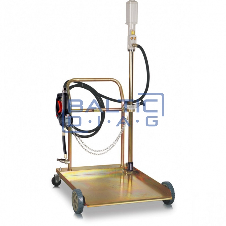 Oil pump pneumatic for liquid oil with wheels