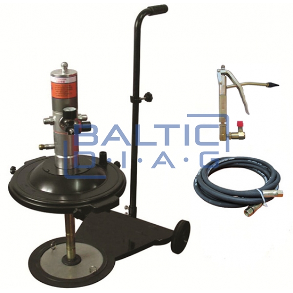Grease pump pneumatic for grease with wheels