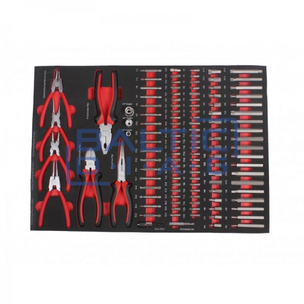 Professional tool trolley with tools, 7 drawers, 319 pcs