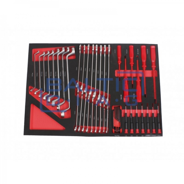 Professional tool trolley with tools, 7 drawers, 319 pcs
