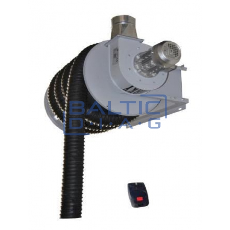 Electric gas hose reel with GERFT fan