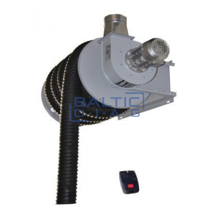 Electric gas hose reel with GERFT fan