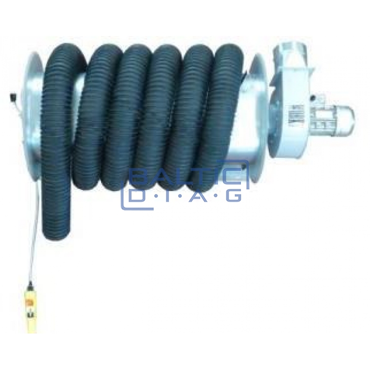 Electric gas hose reel with GERF fan