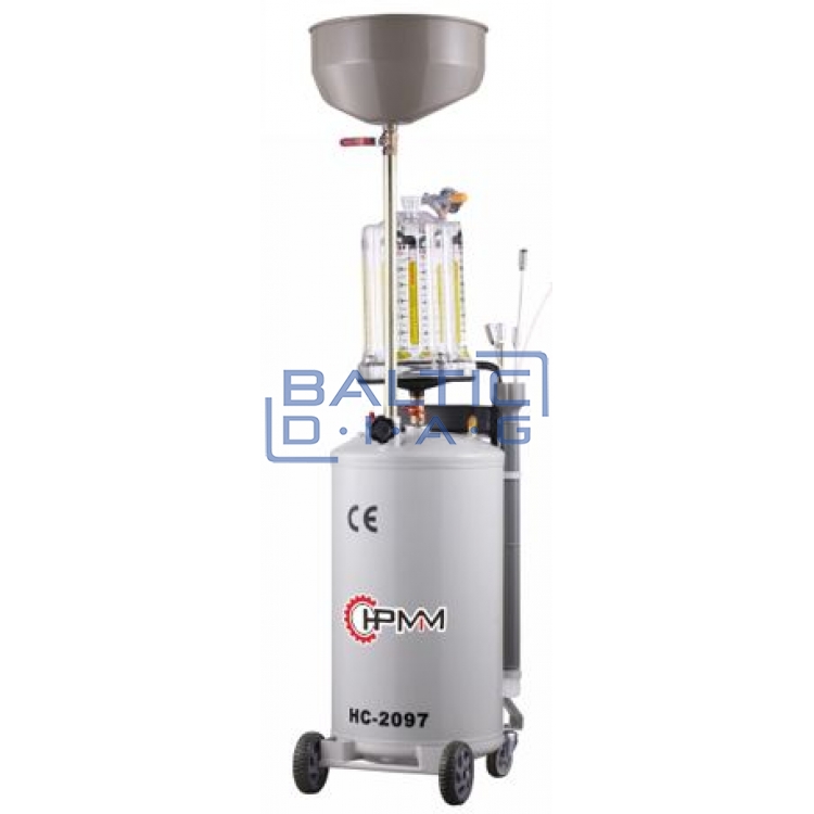 Oil collection tank 80l with suction and discharge (with plastic container)