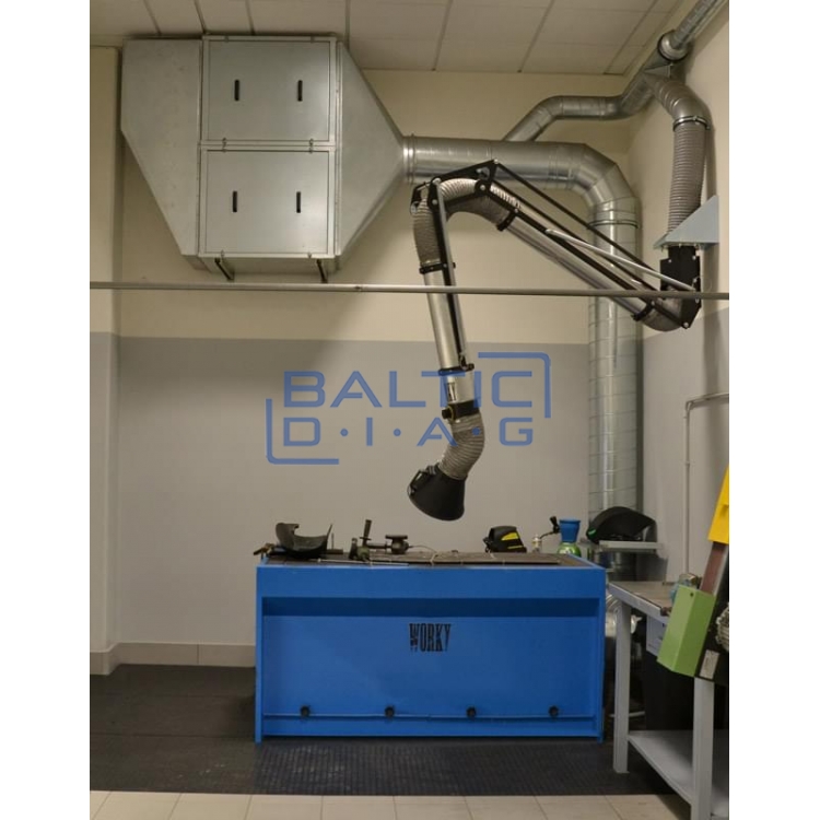 Grinding and welding fume extraction workbenches Worky SAB