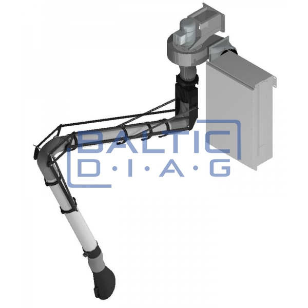 Fixed welding fume extraction elbow with filtration system Worky SPARK-415