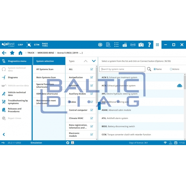Универсальное диагностическое оборудование для грузовиков Jaltest PC Link