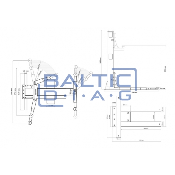 Weber C - 1.25 single - column screw lift