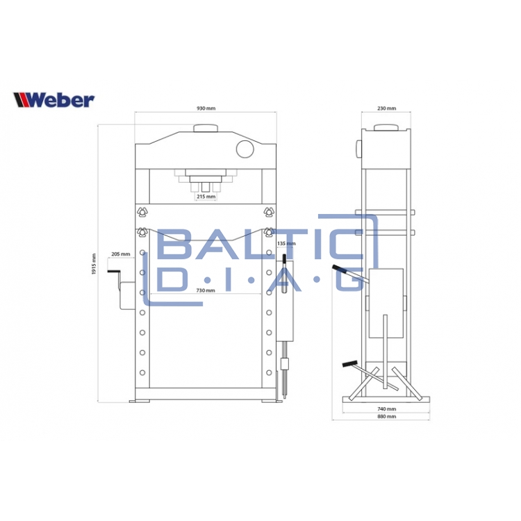 Weber WZ-WP50 hydraulic 50 ton baler