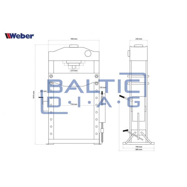Hidraulinis 50 tonų presas Weber WZ-WP50