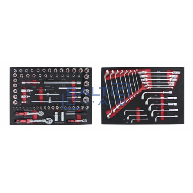 Tool cabinet with tools, with wheels, 181pcs