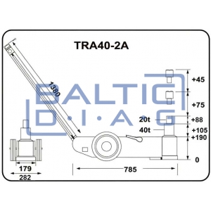 Pneumo-hidraulinis domkratas 40t/20t
