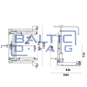 Hydraulic wheel trolley AC Hydraulic WTA500