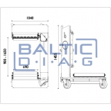 Hydraulic wheel trolley AC Hydraulic WT1500N / WT1500NT