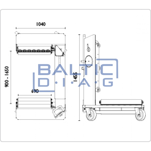 Hydraulic wheel trolley AC Hydraulic WT1500N / WT1500NT