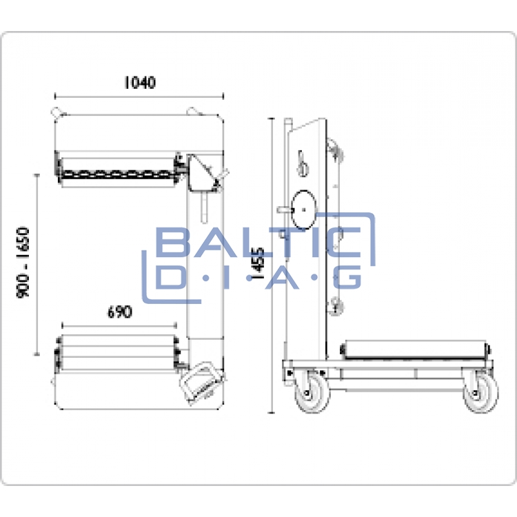 Hydraulic wheel trolley AC Hydraulic WT1500N / WT1500NT