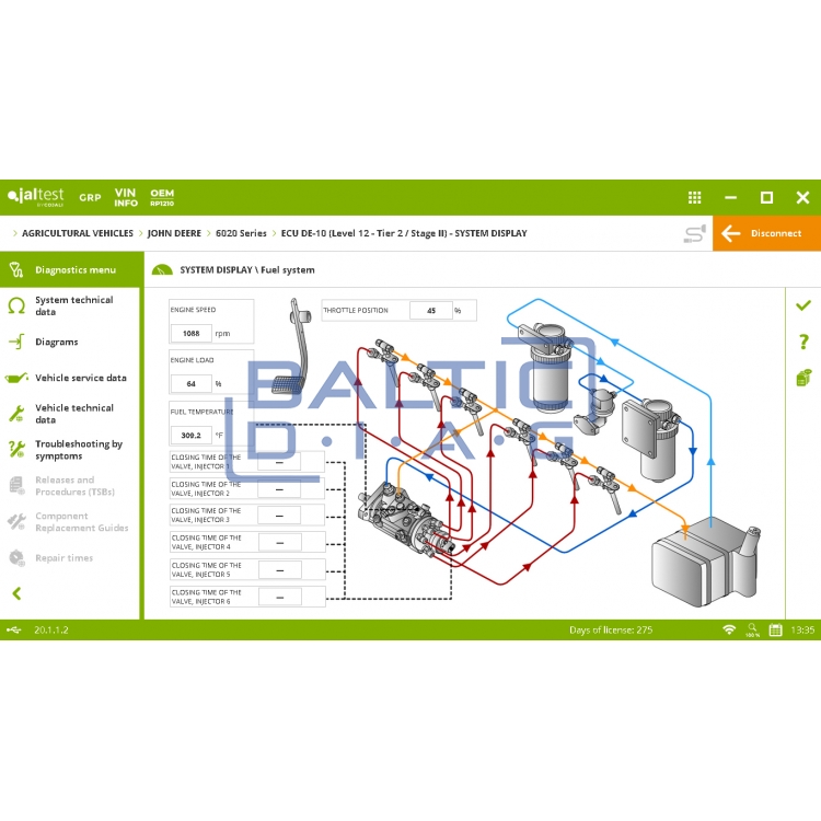 Universal agricultural machinery diagnostic tool Jaltest AGV Kit