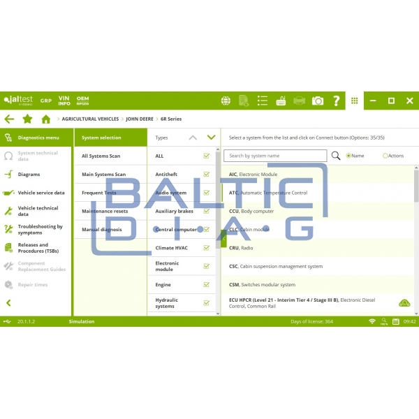 Универсальная диагностика сельскохозяйственной техники  Jaltest AGV Kit