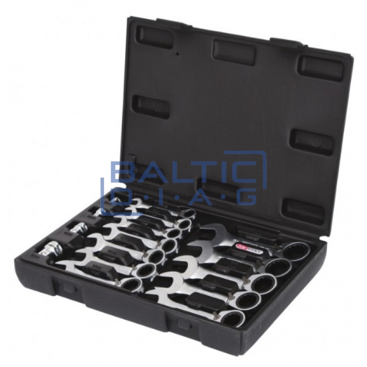 GEARplus ring wrench set, short, 16 pieces
