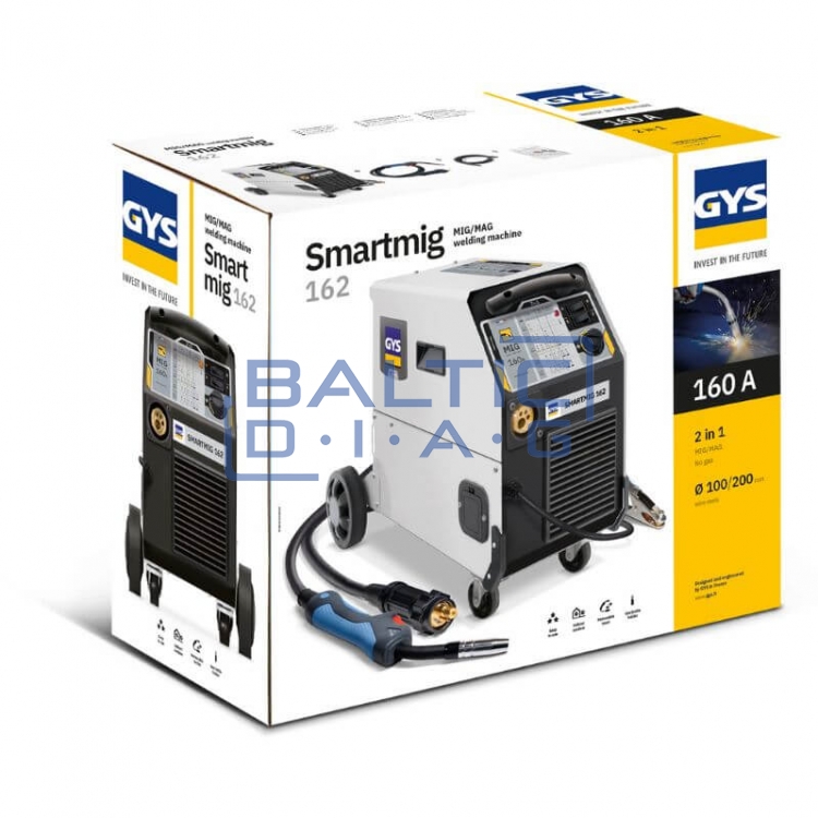 Pusiau-automatinis suvirinimo aparatas SMARTMIG 162 MIG/MAG GYS