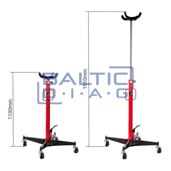 Hidraulinis transmisijos domkratas 500 kg H-220 REDATS