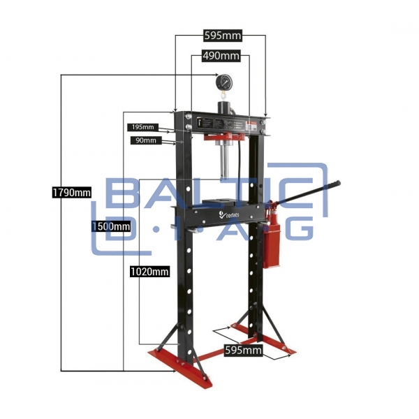 Hydraulic press 20 tons Redats H-370