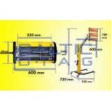 Mobile infrared dryer BD-3AL