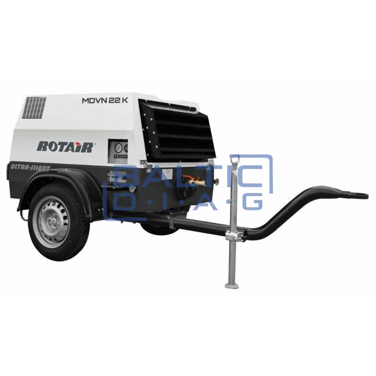 Mobile diesel air compressor Rotair MDVN 22 K