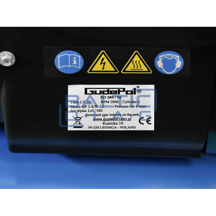 GudePol oro kompresorius 50l 380l/min 8bar