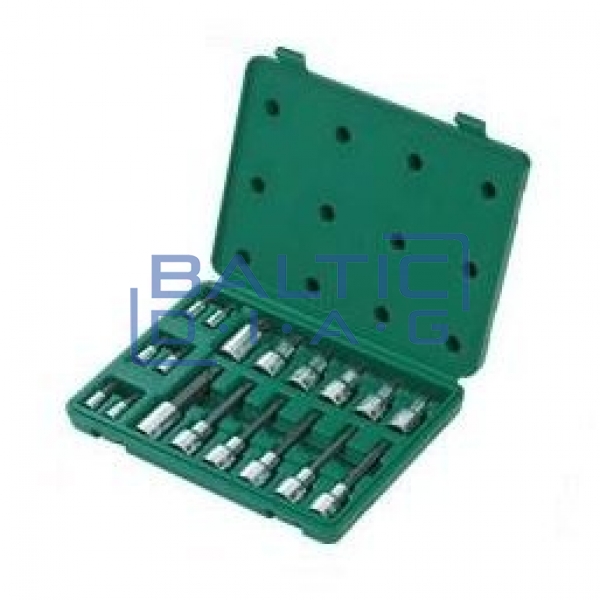 Головка и бит TORX установлены на 1/4 "+ 1/2" 18 шт.