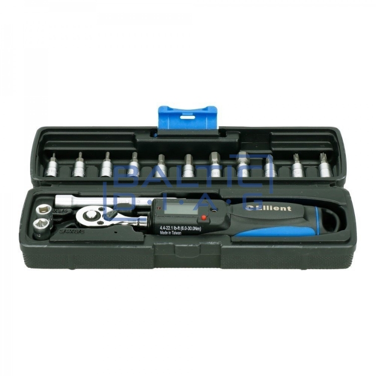 1/4 "torque wrench 6-30Nm digital with bit set.