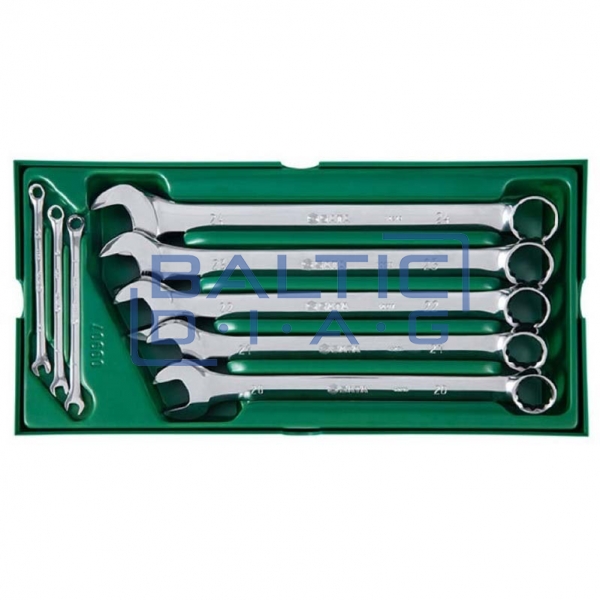 Tray with combination wrench set 8 pcs.