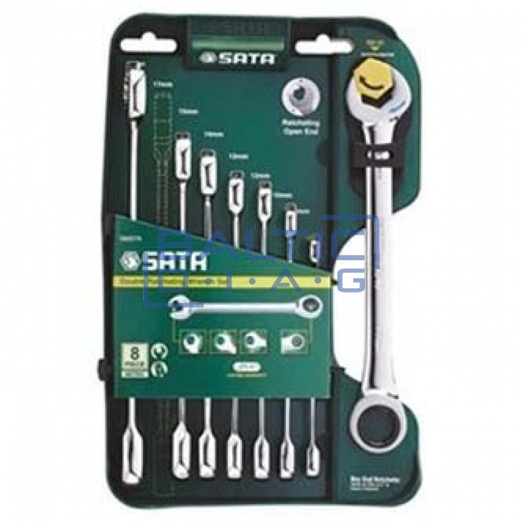 Set of combination keys with ratchet 8pcs.