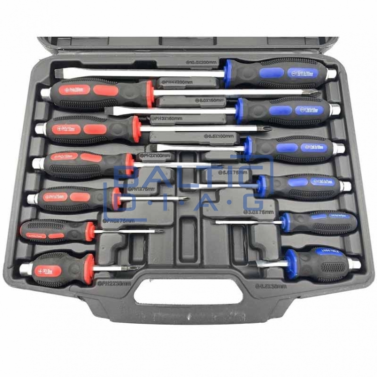 Set of impact screwdrivers 12 pcs.