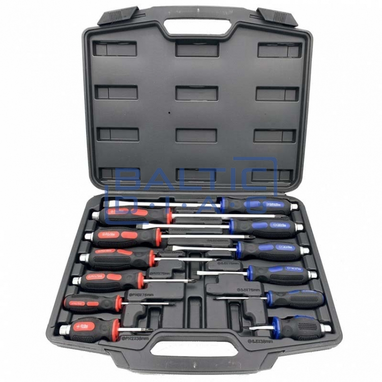 Set of impact screwdrivers 12 pcs.