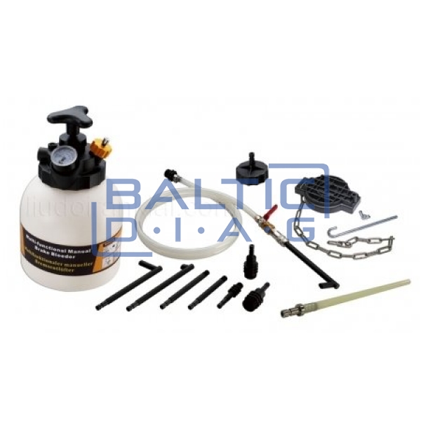 Brake system bleed and inflator with ATF adapter kit