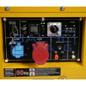 Closed design diesel generator 230 V / 400 V, 7,5 kW