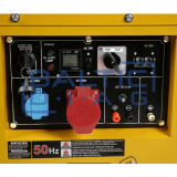 Uždaros konstrukcijos dyzelinis generatorius 230 V / 400 V, 7,5 kW