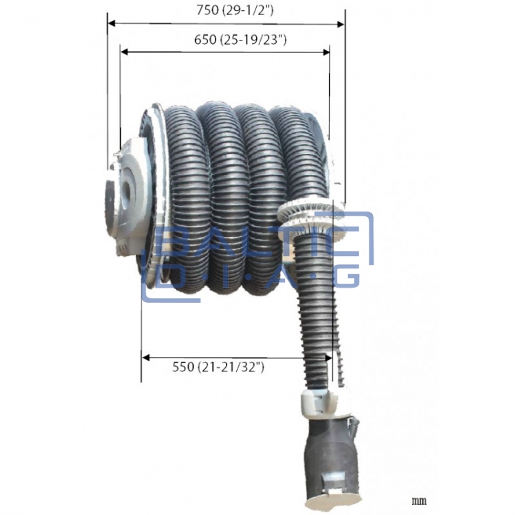 Exhaust hose reel PRO ECAS-002-100 Castex