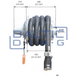 Exhaust gas hose reel PRO ECAS-003-100