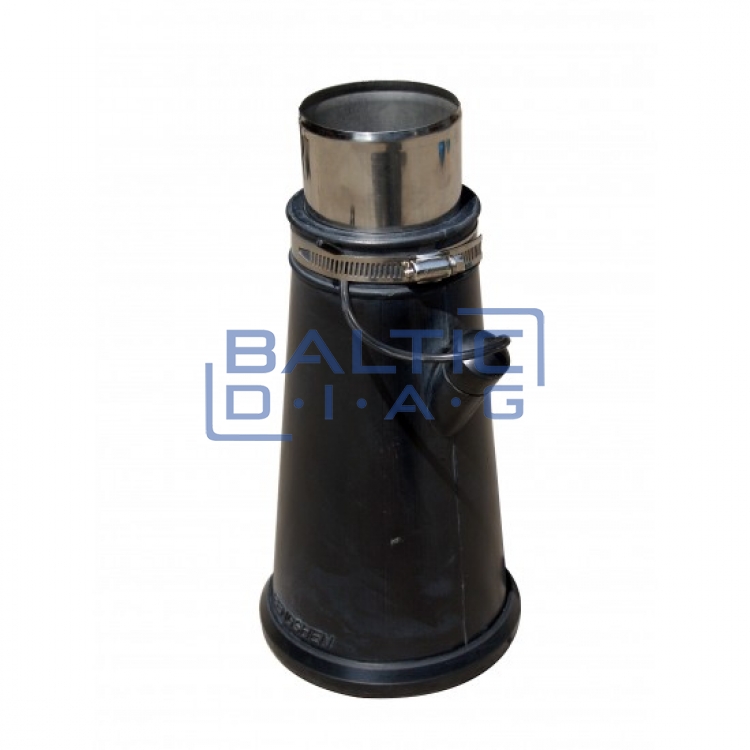 Round nozzle with CO probe port, 100 mm diameter CAE-100-100