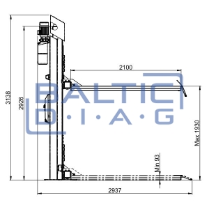 Electro-hydraulic single column lift ATH-Single Lift 12PL