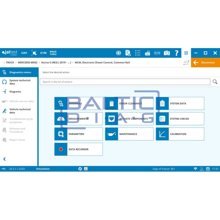 Mercedes-Benz sunkvežimių diagnostikos įranga JalTest