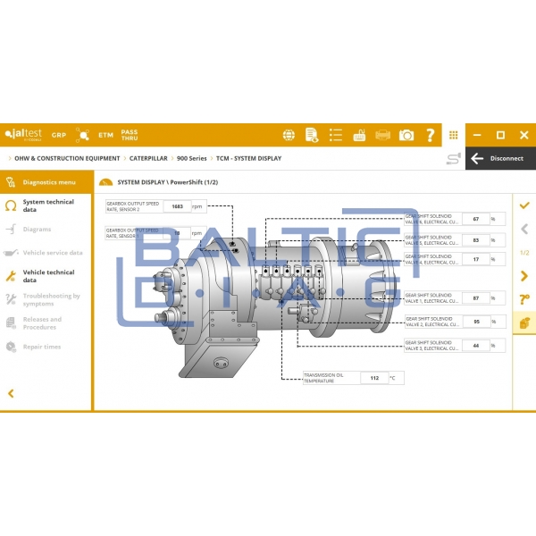 Universal diagnostic equipment for construction machinery Jaltest OHW Kit