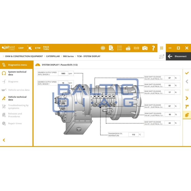 Universal diagnostic equipment for construction machinery Jaltest OHW Kit