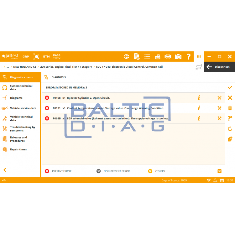 Universali statybinio transporto diagnostikos įranga Jaltest OHW Kit