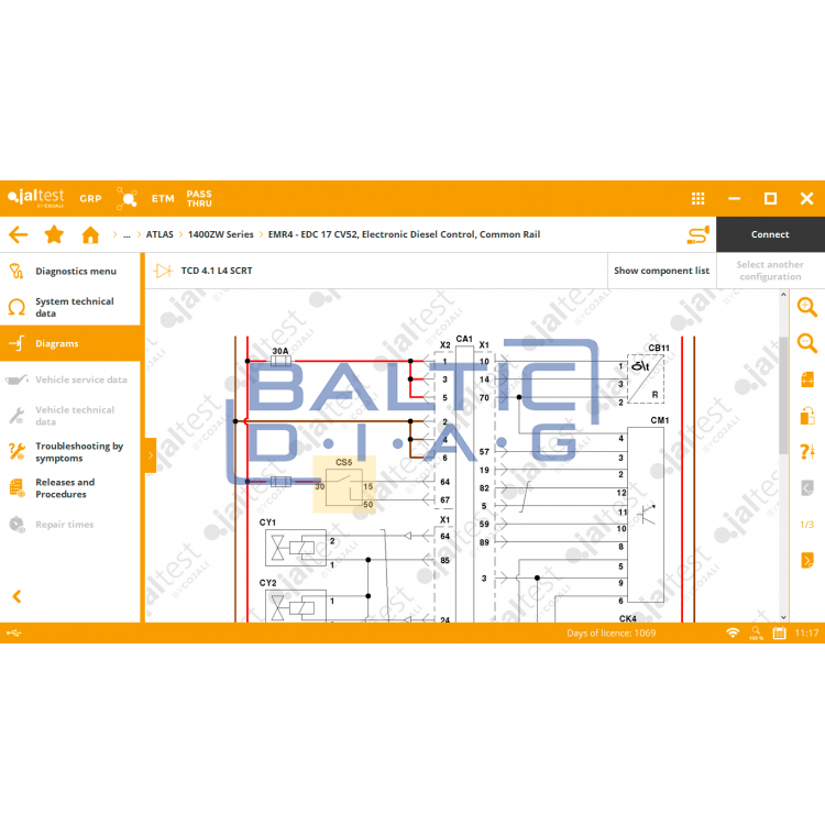 Universal diagnostic equipment for construction machinery Jaltest OHW Kit