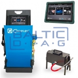 Exhaust test equipment with CAP3500 GO Workshop tablet
