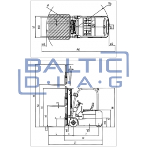 Электрический погрузчик 1200 кг NH Handling NH1248-N