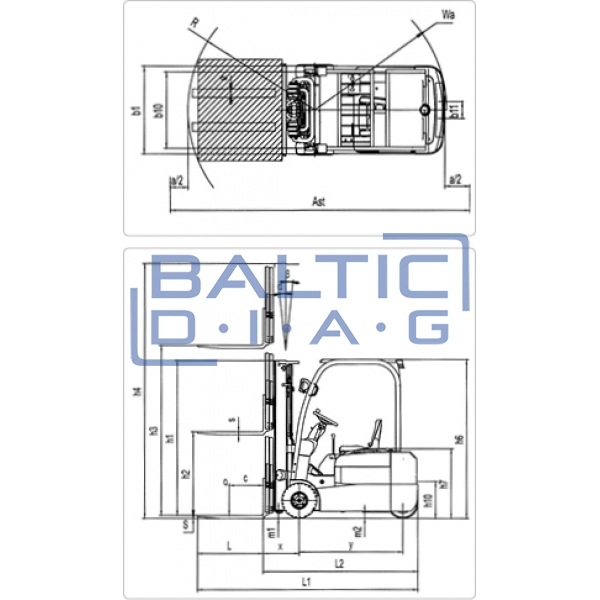Электрический погрузчик 1200 кг NH Handling NH1248-N